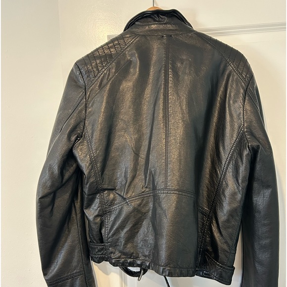 Free People black leader biker jacket - Picture 2 of 5